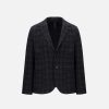 Harris Wharf London Blazer Plaid Navy & Green | Men