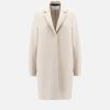 Harris Wharf London Cocoon Coat Pressed Wool Cream | Women