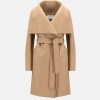 Harris Wharf London Volcano Coat Pressed Wool Tan | Women