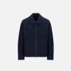 Harris Wharf London Golf Jacket Boucle Navy Blue | Men