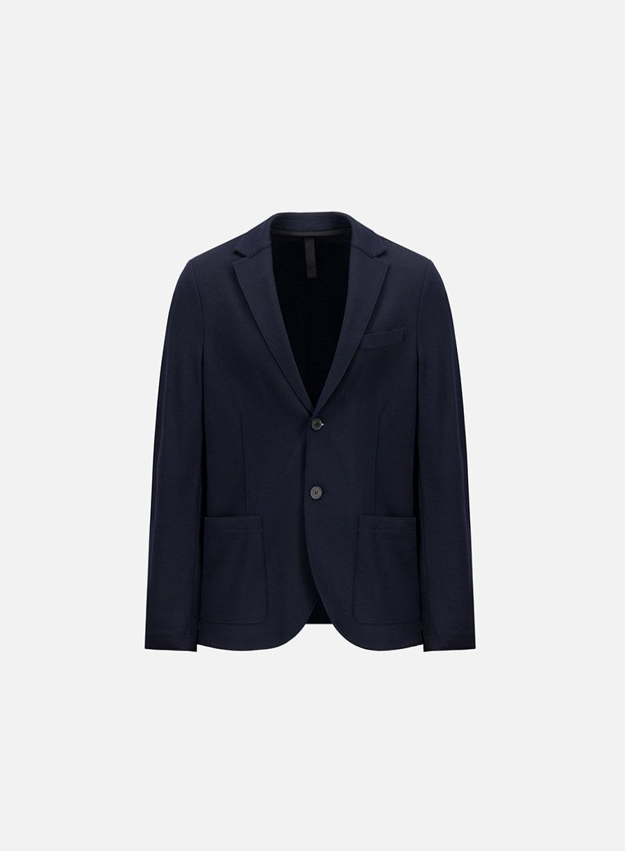 Harris Wharf London Superfine Merino Blazer Navy Blue | Men