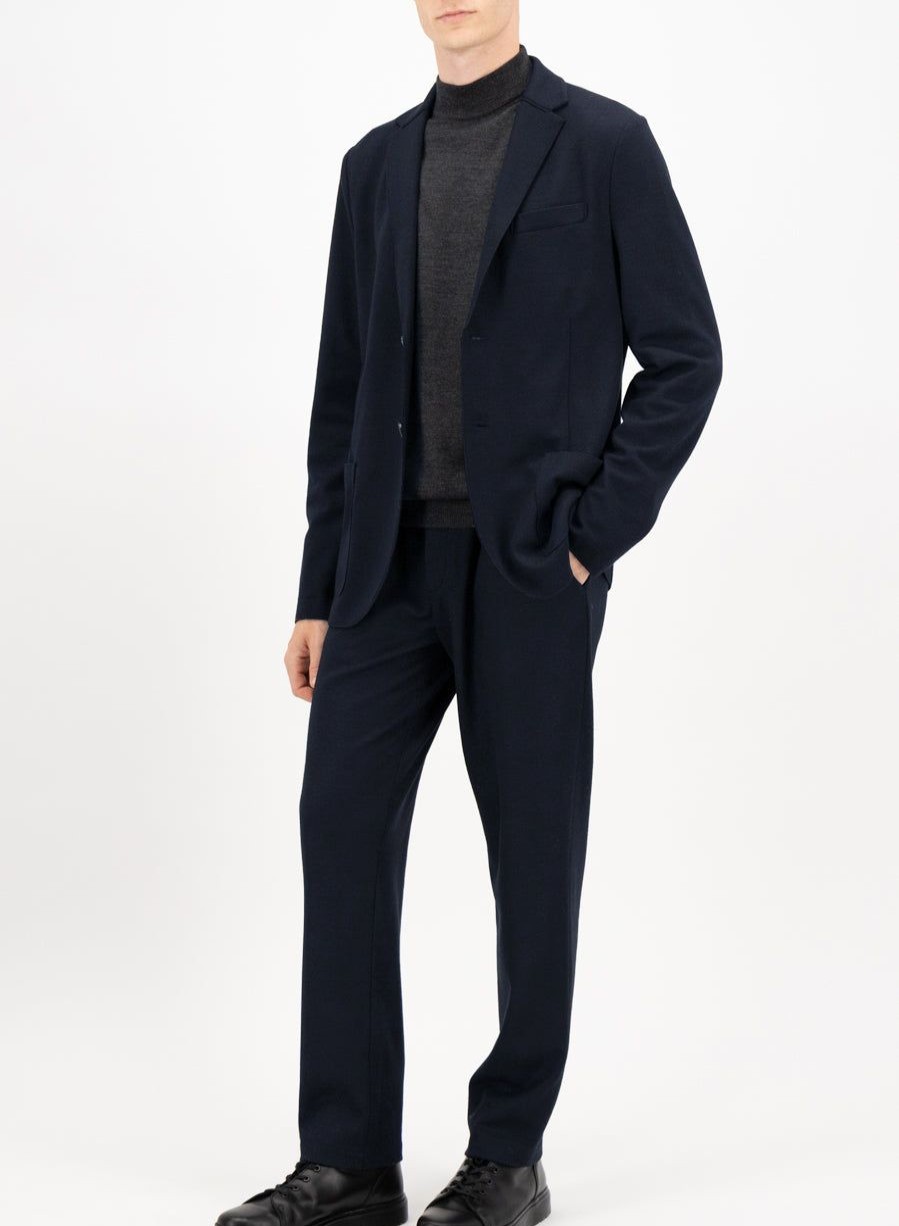 Harris Wharf London Superfine Merino Blazer Navy Blue | Men