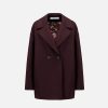 Harris Wharf London Shoulder Jacket Pressed Wool Bordeaux | Women