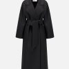 Harris Wharf London Belted Clutch Coat Pressed Wool Black | Women