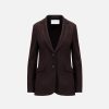 Harris Wharf London Hacking Jacket Superfine Merino Bordeaux | Women