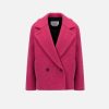 Harris Wharf London Cropped Outdoor Jacket Boucle Fuchsia | Women