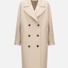 Harris Wharf London Sailor Coat Pressed Wool And Polaire Almond | Women