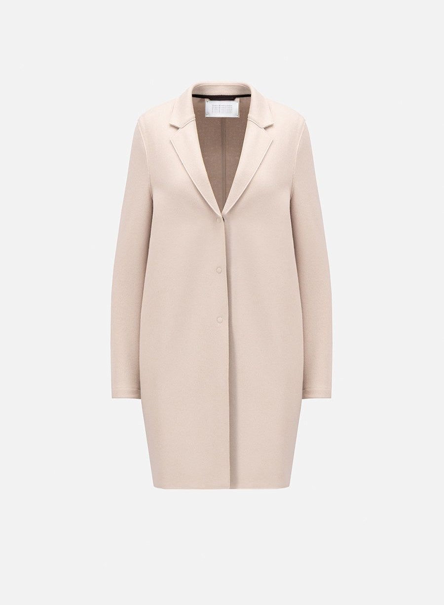 Harris Wharf London Cocoon Coat Wool & Cashmere Blend Almond | Women