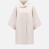 Harris Wharf London Kimono Mantle Pressed Wool Cream | Women