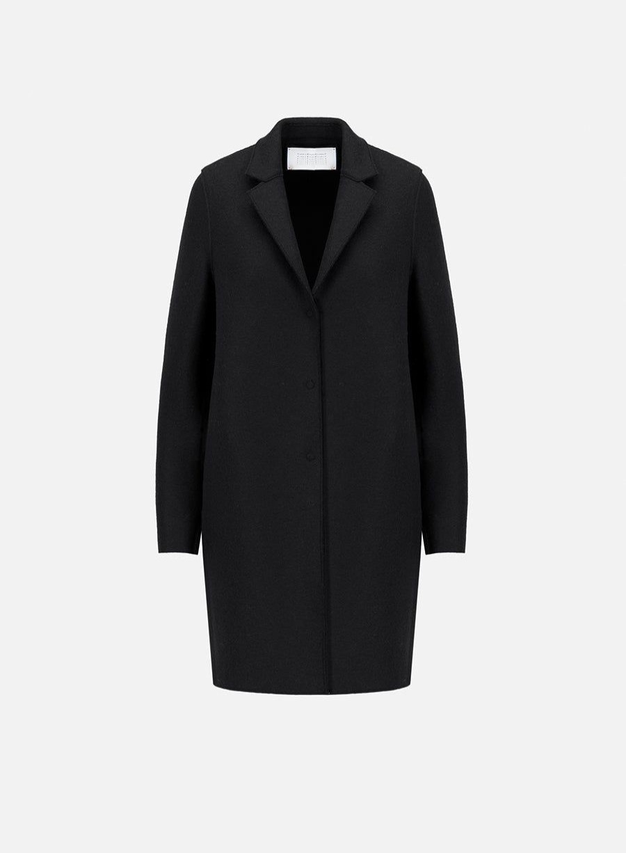 Harris Wharf London Cocoon Coat Pressed Wool Black | Women