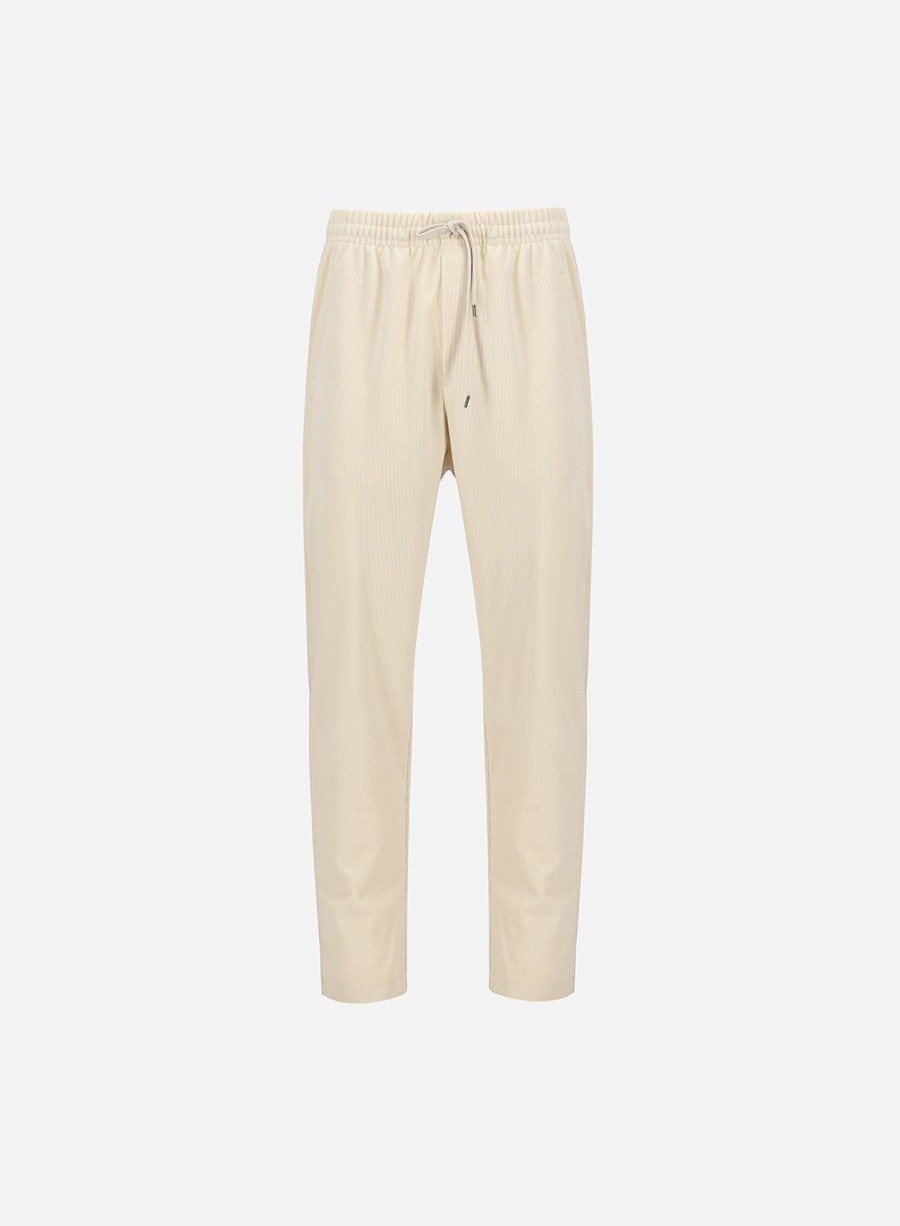 Harris Wharf London Jogging Trousers Stretch Cord Almond | Men