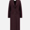 Harris Wharf London Coat With Shoulder Pads Pressed Wool Bordeaux | Women