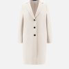 Harris Wharf London Overcoat Pressed Wool Cream | Women