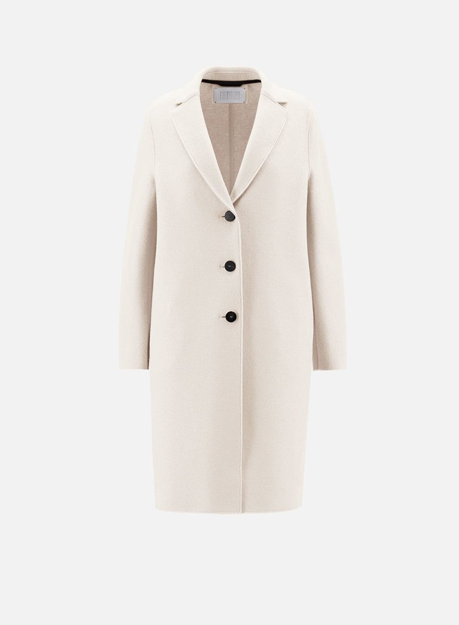 Harris Wharf London Overcoat Pressed Wool Cream | Women