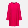 Harris Wharf London Bell Sleeves Dress Superfine Merino Fuchsia | Women