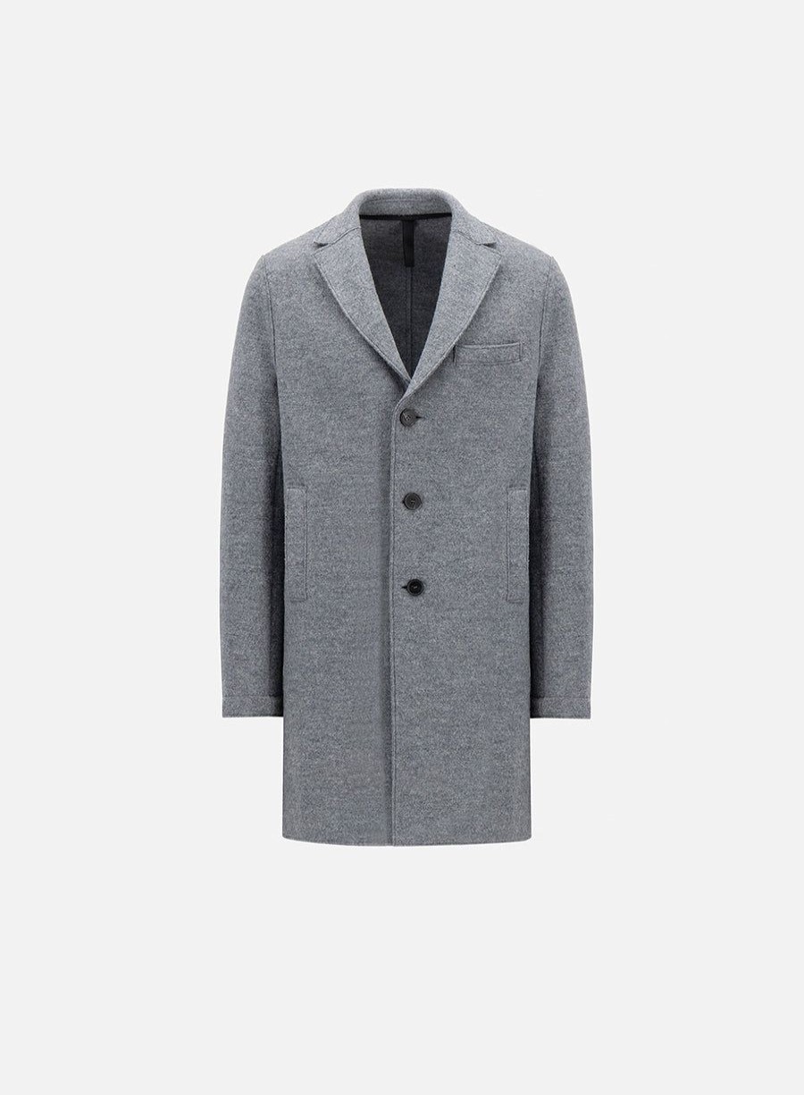 Harris Wharf London Boxy Coat Boiled Wool Grey M. | Men