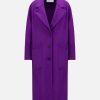 Harris Wharf London Greatcoat Pressed Wool Purple | Women