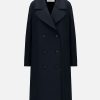 Harris Wharf London Sailor Coat Pressed Wool And Polaire Dark Blue | Women