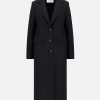 Harris Wharf London Coat With Shoulder Pads Pressed Wool Black | Women