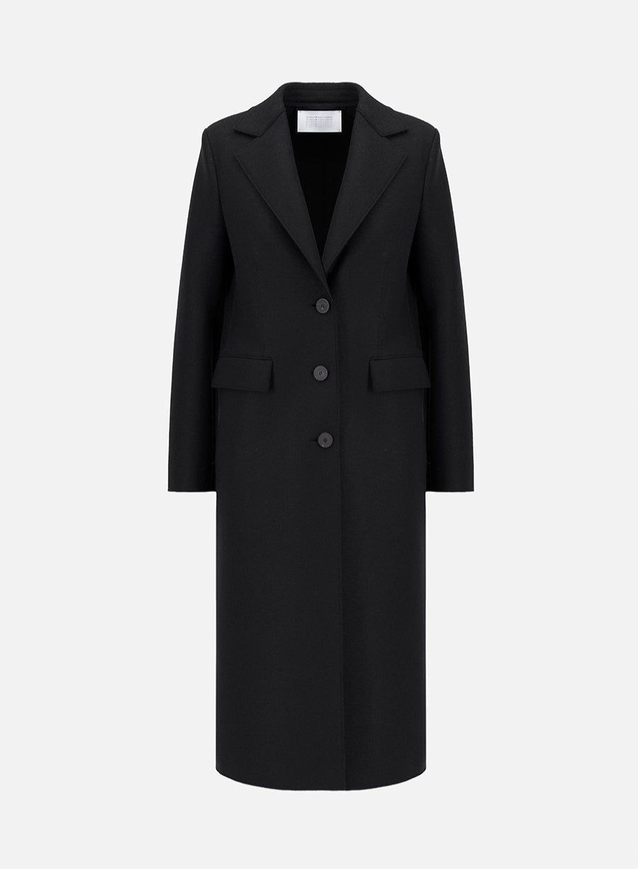 Harris Wharf London Coat With Shoulder Pads Pressed Wool Black | Women