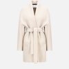 Harris Wharf London Belted Cardigan Boiled Wool Cream | Women