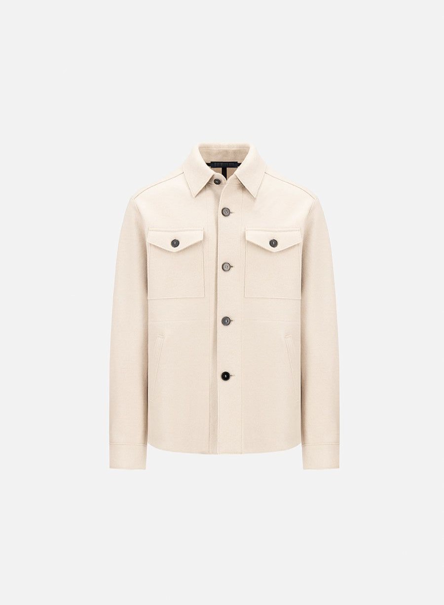 Harris Wharf London Shirt Jacket Pressed Wool Almond | Men