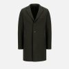 Harris Wharf London Boxy Coat Boiled Wool Moss Green | Men