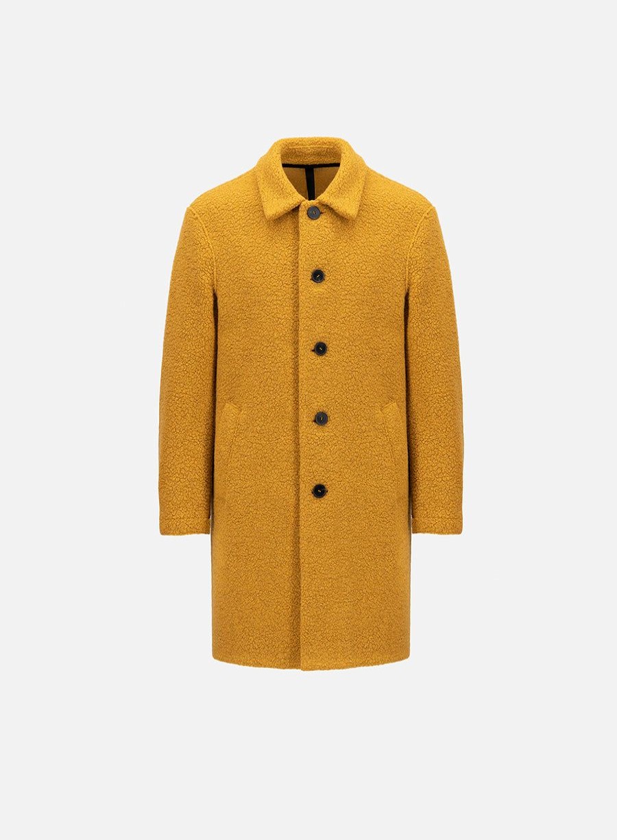 Harris Wharf London Mac Coat Boucle Medallion | Men