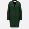 Harris Wharf London Topcoat Pressed Wool Emerald | Women