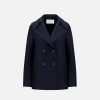 Harris Wharf London Peacoat Pressed Wool Navy Blue | Women