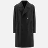 Harris Wharf London Long Peacoat Pressed Wool Black | Men