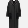 Harris Wharf London Oversized Hooded Coat Black | Women