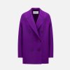 Harris Wharf London Slouchy Peacoat Pressed Wool Purple | Women