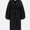 Harris Wharf London Puff Sleeves Coat Pressed Wool Black | Women