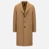 Harris Wharf London Overcoat Pressed Wool And Polaire Shortbread | Men