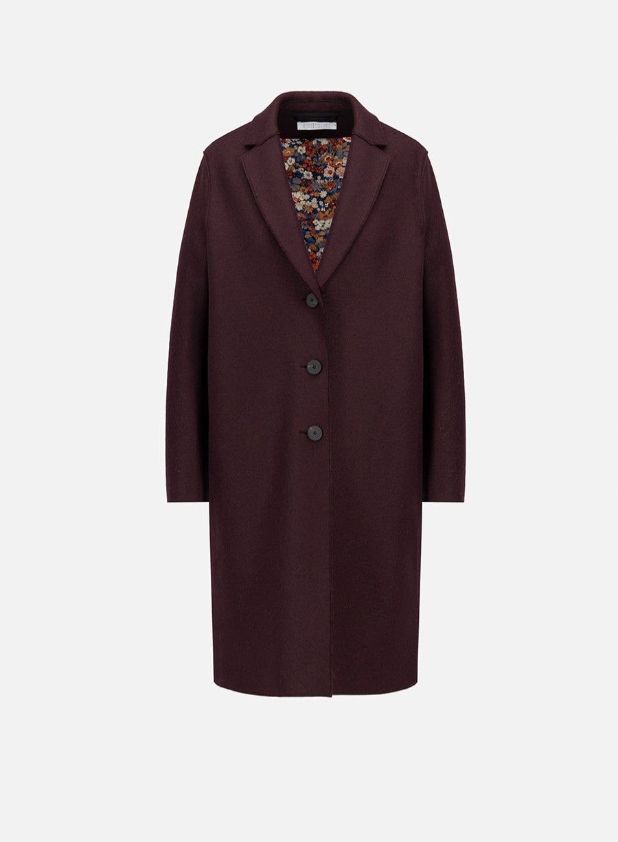 Harris Wharf London Overcoat Pressed Wool Bordeaux | Women