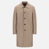 Harris Wharf London Mac Coat Pressed Wool Taupe | Men