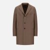 Harris Wharf London Boxy Coat Pressed Wool Teddy Brown | Men