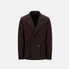 Harris Wharf London Peak Lapel Blazer Superfine Merino Bordeaux | Men