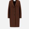 Harris Wharf London Overcoat Pressed Wool Cognac | Women