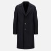 Harris Wharf London Overcoat Pressed Wool Black | Men