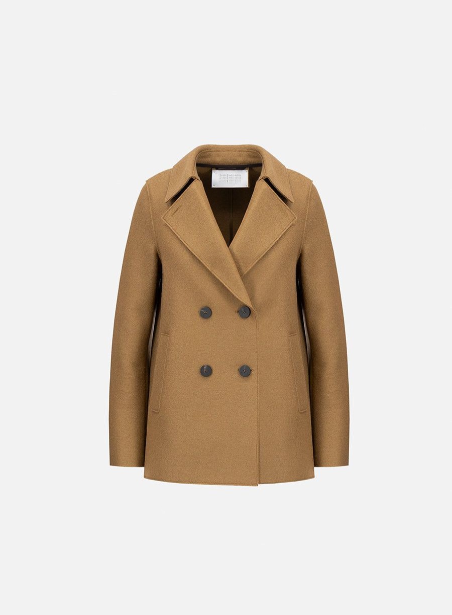 Harris Wharf London Peacoat Pressed Wool Shortbread | Women