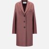 Harris Wharf London Topcoat Pressed Wool Rosewood | Women