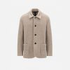 Harris Wharf London Dropped Shoulder Jacket Boucle Taupe | Men