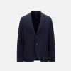 Harris Wharf London Tencel Moleskin Blazer Navy Blue | Men