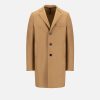 Harris Wharf London Boxy Coat Pressed Wool Shortbread | Men