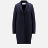 Harris Wharf London Cocoon Coat Pressed Wool Navy Blue | Women