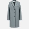 Harris Wharf London Topcoat Pressed Wool Laurel | Women