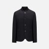 Harris Wharf London Nehru Jacket Superfine Merino Black | Men