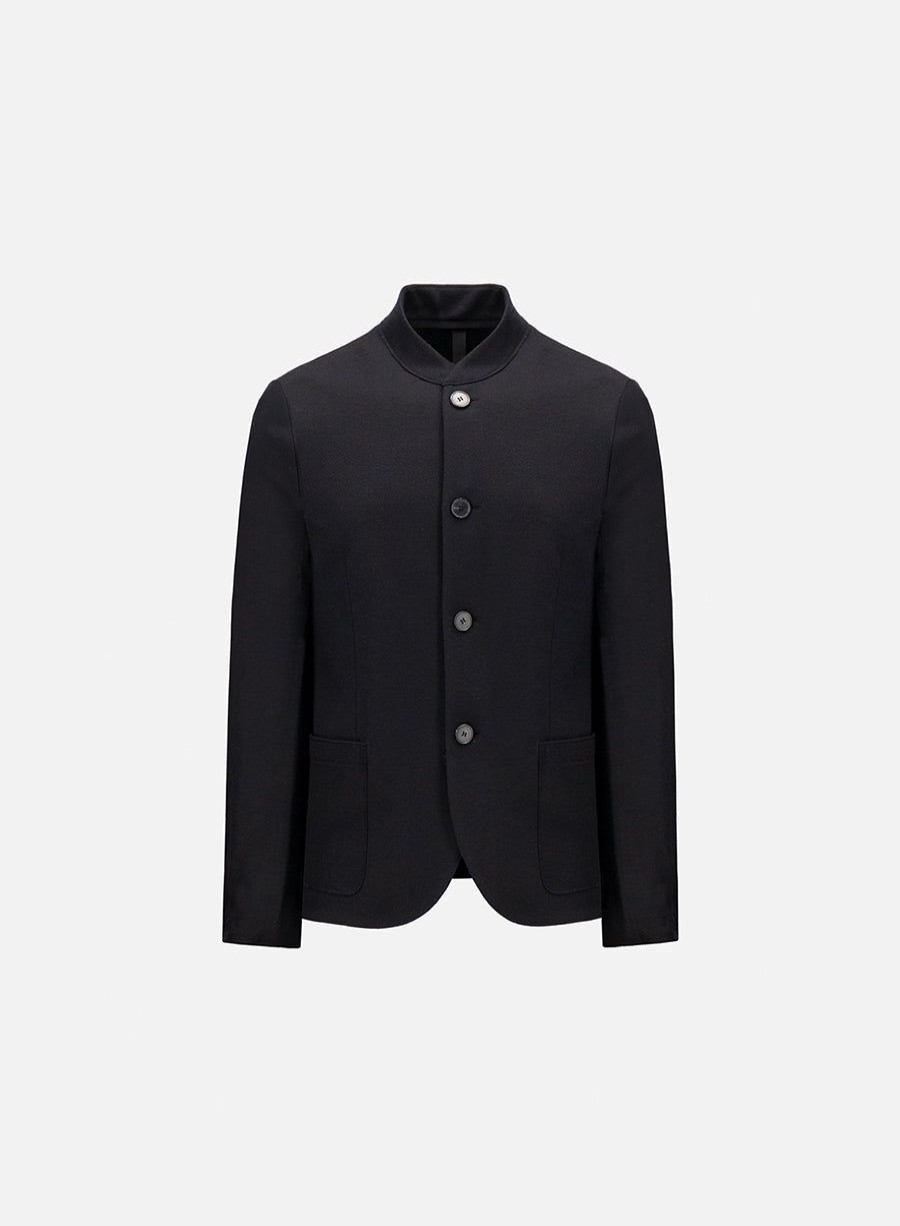 Harris Wharf London Nehru Jacket Superfine Merino Black | Men